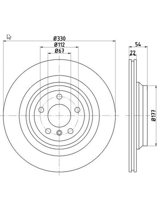Bremtec Euro-Line Disc Brake Rotor (Pair) 330mm BDR40068AEL Discs Bremtec - Micks Gone Bush