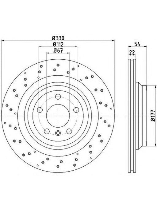 Bremtec Euro-Line High Grade Disc Brake Rotor (Pair) 330mm BDR40068ELH Discs Bremtec - Micks Gone Bush