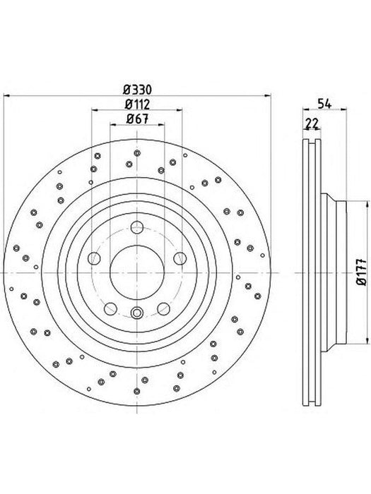 Bremtec Euro-Line High Grade Disc Brake Rotor (Pair) 330mm BDR40068ELH Discs Bremtec - Micks Gone Bush