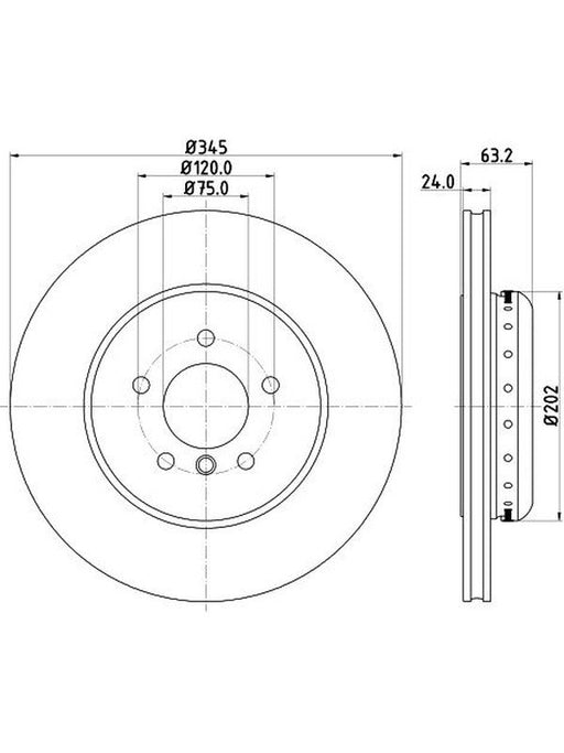 Bremtec Euro-Line Disc Brake Rotor (Pair) 345mm BDR40070EL Discs Bremtec - Micks Gone Bush