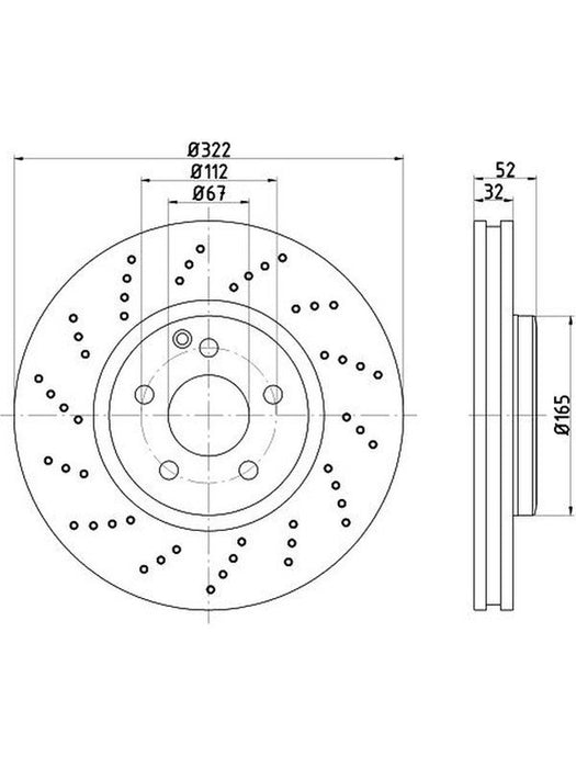 Bremtec Euro-Line High Grade Disc Brake Rotor (Pair) 322mm BDR40073ELH Discs Bremtec - Micks Gone Bush