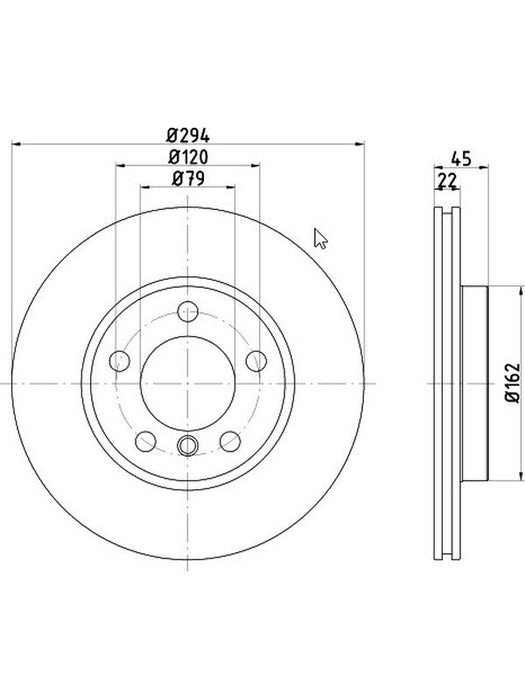 Bremtec Euro-Line Disc Brake Rotor (Pair) 294mm BDR40074EL Discs Bremtec - Micks Gone Bush