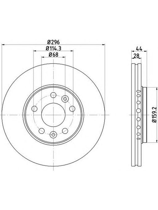 Bremtec Euro-Line Disc Brake Rotor (Pair) 296mm BDR41000EL Discs Bremtec - Micks Gone Bush
