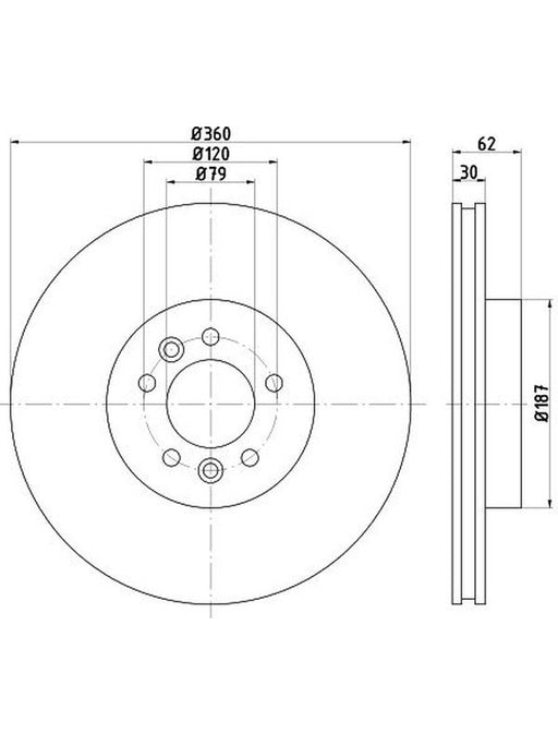 Bremtec Euro-Line High Grade Disc Brake Rotor (Pair) 360mm BDR6049ELH Discs Bremtec - Micks Gone Bush