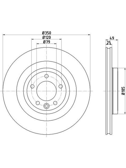 Bremtec Euro-Line High Grade Disc Brake Rotor (Pair) 350mm BDR6052ELH Discs Bremtec - Micks Gone Bush