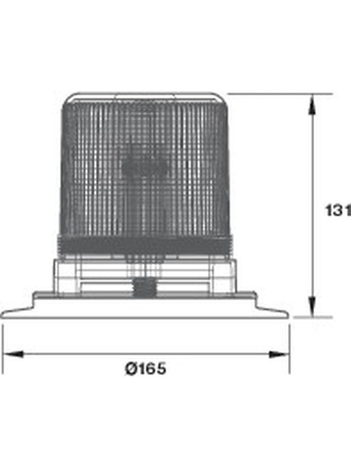 Britax LED Amber Beacon 10-30V 18W Clear Lens 3 Bolt Mount 3 Strobe BF180-04 Britax - Micks Gone Bush