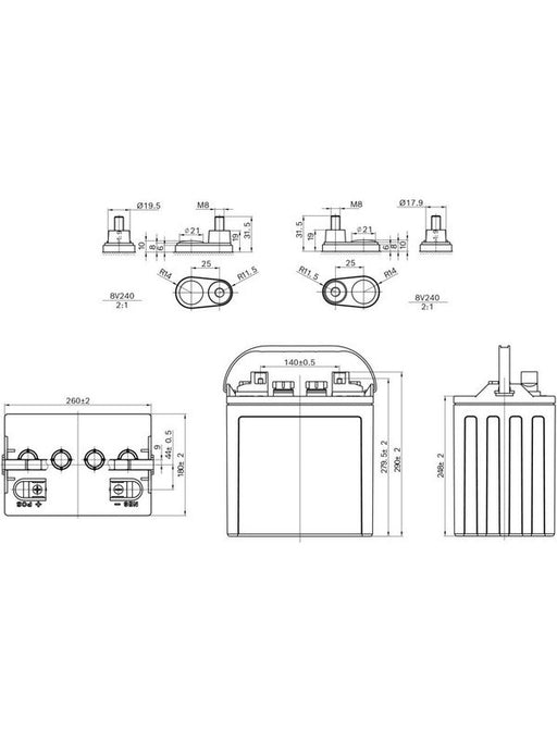 Bosch Golf Cart 8 Volt 170Ah Warranty Details Refer Notes BG876 BOSCH - Micks Gone Bush