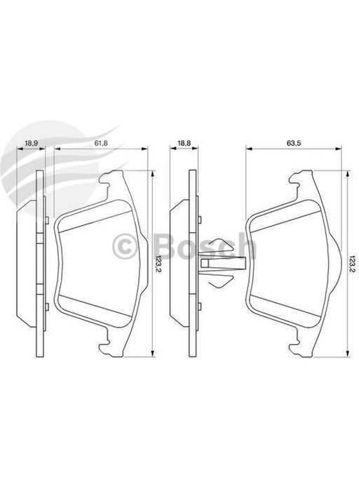 Bosch Brake Pad Rear Set BP1012 BOSCH - Micks Gone Bush