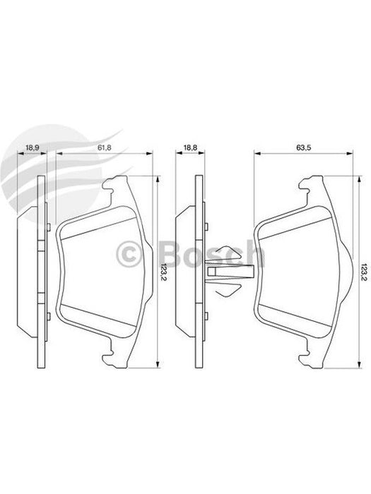 Bosch Brake Pad Rear Set BP1012 BOSCH - Micks Gone Bush