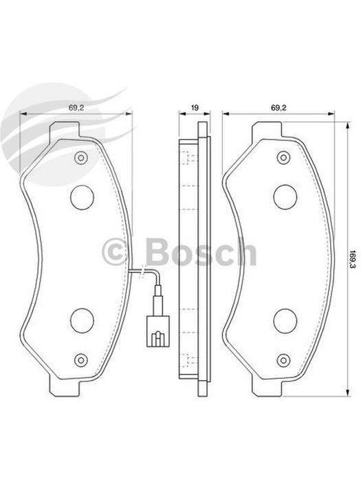 Bosch Brake Pad Front Set Fiat Ducato BP1019 BOSCH - Micks Gone Bush