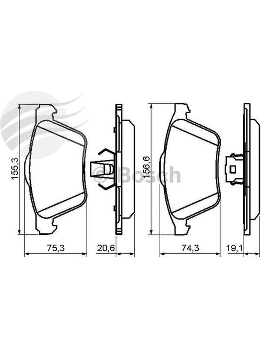 Bosch Brake Pad Front Set Volvo Xc90 BP1070 BOSCH - Micks Gone Bush