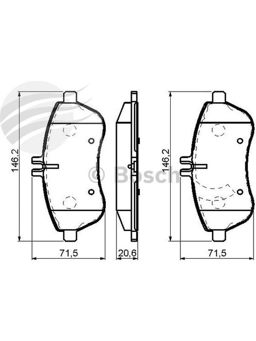 Bosch Brake Pad Front Set BP1072 BOSCH - Micks Gone Bush