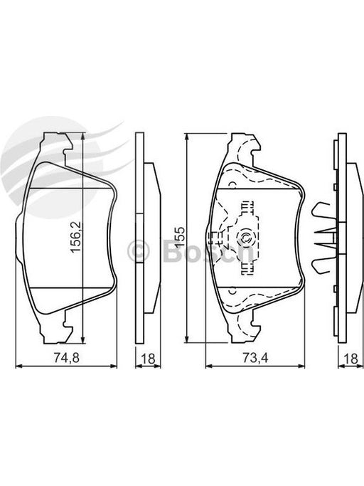 Bosch Brake Pad Front Set BP1114 BOSCH - Micks Gone Bush