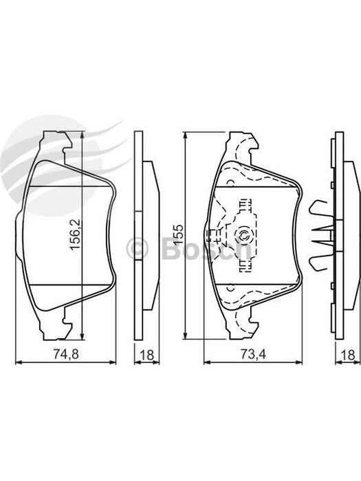 Bosch Brake Pad Front Set BP1114 BOSCH - Micks Gone Bush