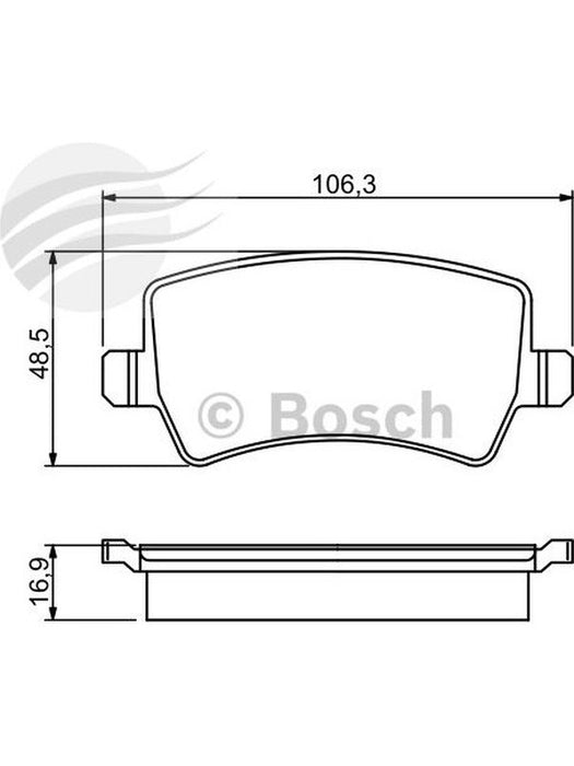 Bosch Brake Pad Rear Set Volvo S80,V60,V70,Xc60,Xc70 Mondeo BP1120 BOSCH - Micks Gone Bush