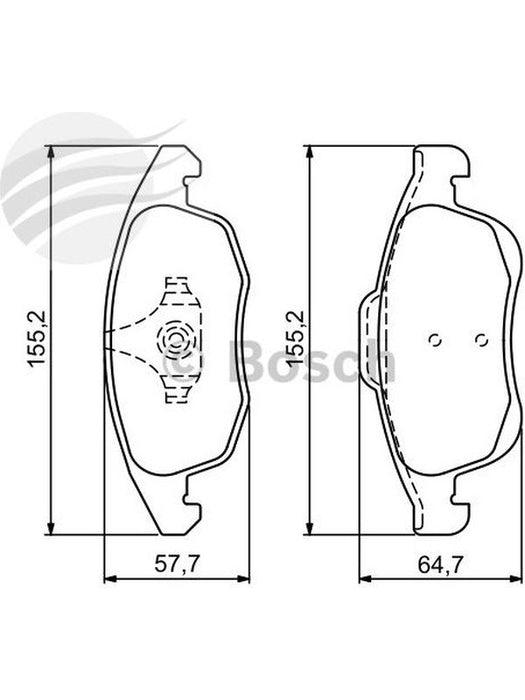 Bosch Disc Pad Front Set Alfa Romeo Mito Abarth 695 BP1170 BOSCH - Micks Gone Bush