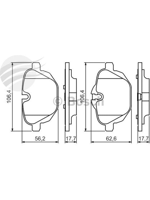 Bosch Brake Pads Rear Set BP1354 BOSCH - Micks Gone Bush