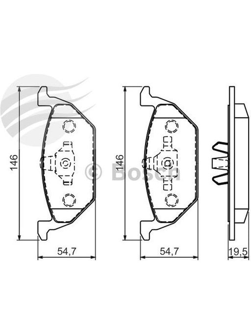 Bosch Brake Pad Front Set Volkswagen Golf Iv, Polo 9N Polo Gt,Gti. Bora BP1426 BOSCH - Micks Gone Bush