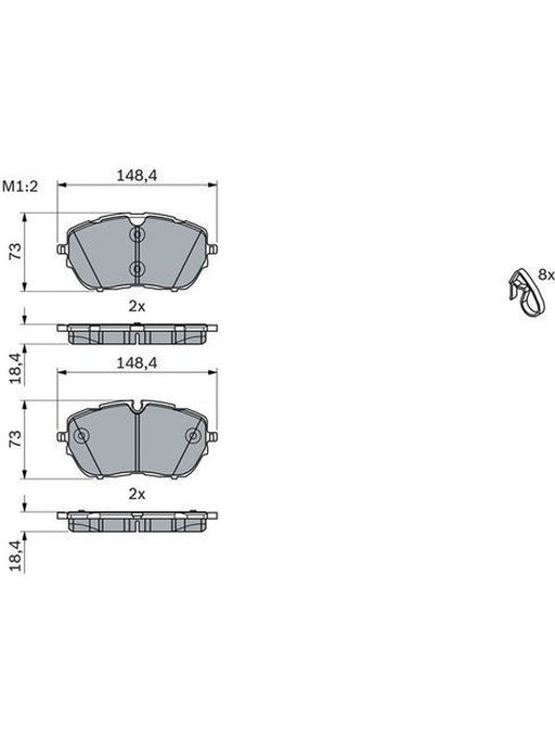 Bosch Front Disc Brake Pad Set BP1797 Brake Pads BOSCH - Micks Gone Bush