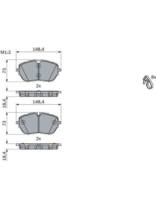 Bosch Front Disc Brake Pad Set BP1797 Brake Pads BOSCH - Micks Gone Bush