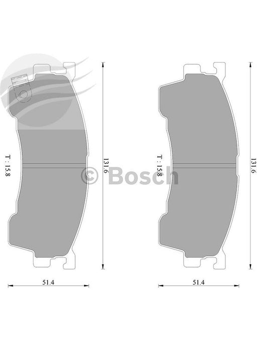 Bosch Brake Pad Front Set Ford Probe Eunos 500 BP2316 BOSCH - Micks Gone Bush