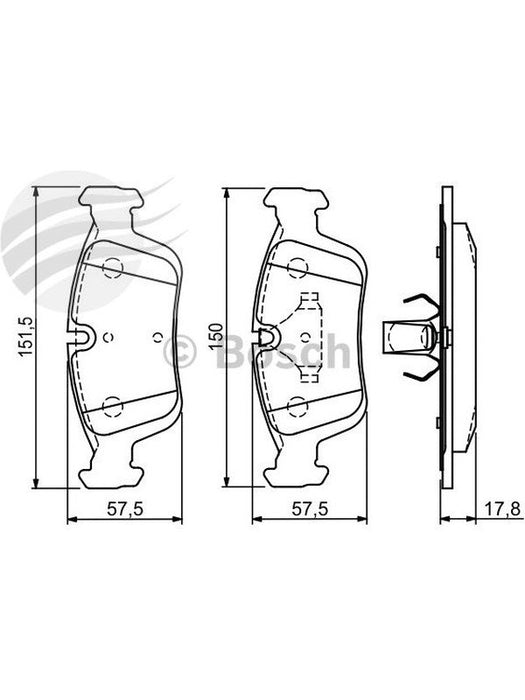 Bosch Brake Pad Front Set BP251 BOSCH - Micks Gone Bush