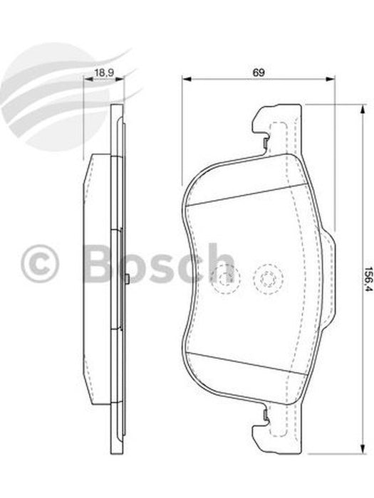 Bosch Brake Pad Front Set Volvo S60 S80 V70 BP291 BOSCH - Micks Gone Bush