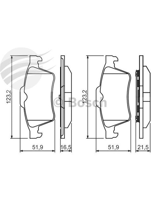 Bosch Brake Pad Rear Set Renault Laguna BP346 BOSCH - Micks Gone Bush