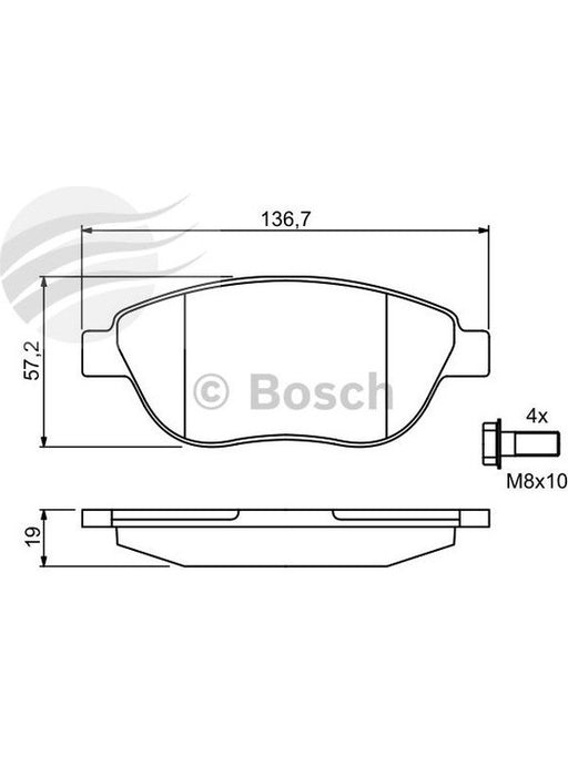 Bosch Brake Pad Front Set Citroen C3,4 Berlingo Xsara Peugeot BP375 BOSCH - Micks Gone Bush