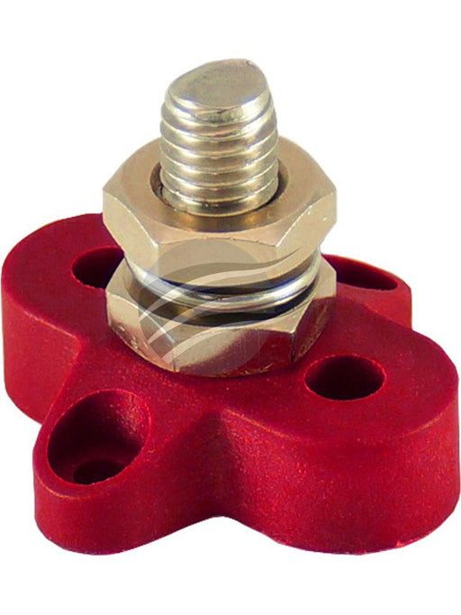 Jaylec Small Base Single Power Post M8 Red 45.3 x 43 x 32.5mm BP3821R Battery Terminals Jaylec - Micks Gone Bush
