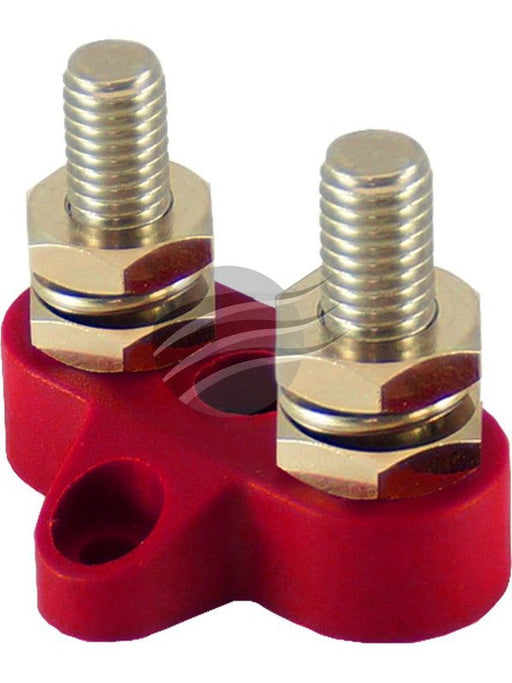 Jaylec Small Base Dual Power Post M8 Red 45.3 x 43 x 32.5mm BP3824R Battery Terminals Jaylec - Micks Gone Bush