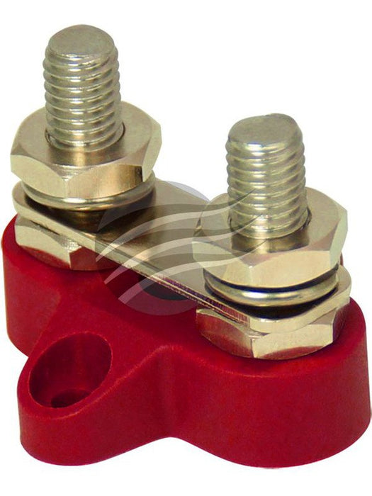 Jaylec Small Base Dual Post Linked M6 Red 45.3 x 43 x 32.5mm BP3825R Battery Terminals Jaylec - Micks Gone Bush
