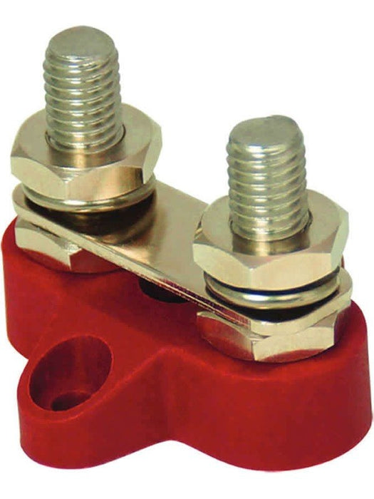 Jaylec Small Base Dual Post Linked M8 Red 45.3 x 43 x 32.5mm BP3826R Battery Terminals Jaylec - Micks Gone Bush