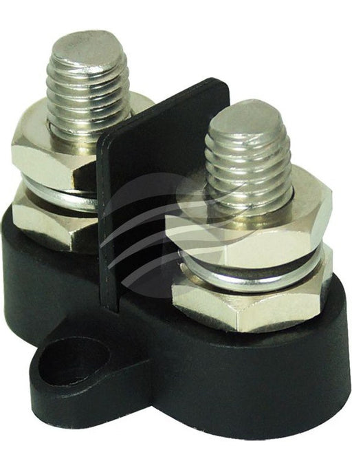 Jaylec Small Base Dual Post Divided M8-M10 Black 45.3 x 43 x 37.5mm BP3828B Battery Terminals Jaylec - Micks Gone Bush