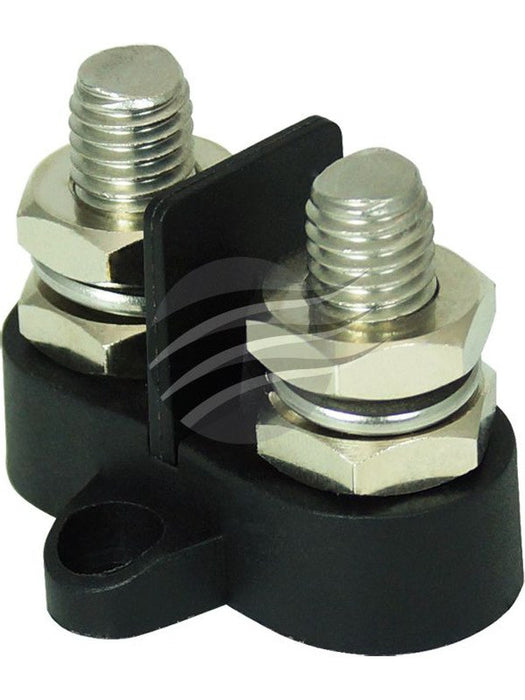 Jaylec Small Base Dual Post Divided M8-M10 Black 45.3 x 43 x 37.5mm BP3828B Battery Terminals Jaylec - Micks Gone Bush