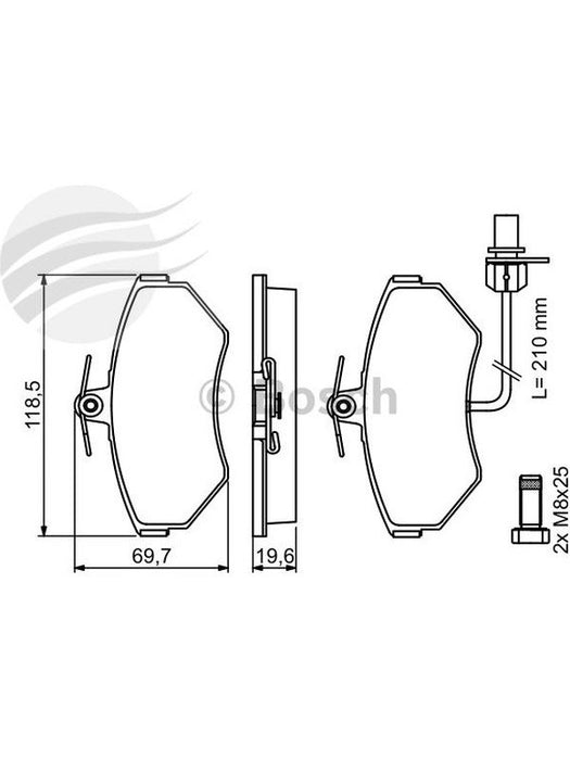 Bosch Brake Pad Front Set BP390 BOSCH - Micks Gone Bush
