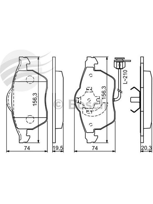 Bosch Brake Pad Front Set BP419 BOSCH - Micks Gone Bush
