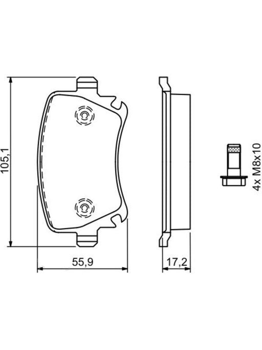Bosch Brake Pad Rear Set Volkswagen Golf R32 Mk5. Mk6. Audi A3.S3.Tt. BP962 BOSCH - Micks Gone Bush