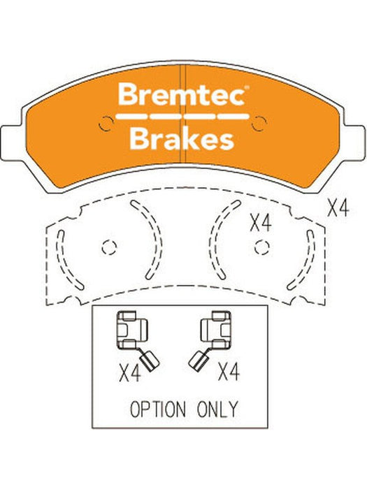 Bremtec Trade Line Brake Pad BT030TS Brake Pads Bremtec - Micks Gone Bush