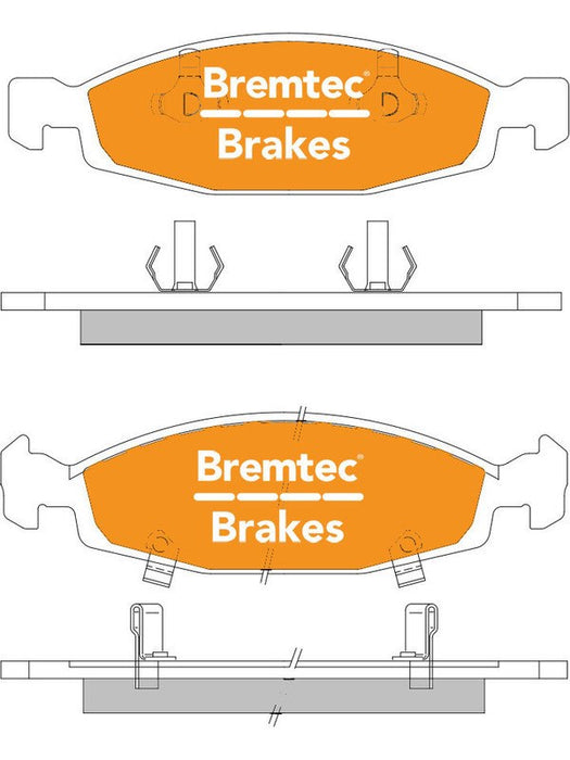 Bremtec Endure 4WD Brake Pads BT034E Brake Pads Bremtec - Micks Gone Bush