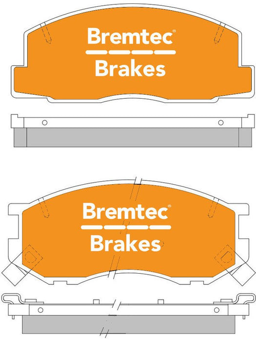 Bremtec Pro-Series Brake Pad BT050PRO Brake Pads Bremtec - Micks Gone Bush