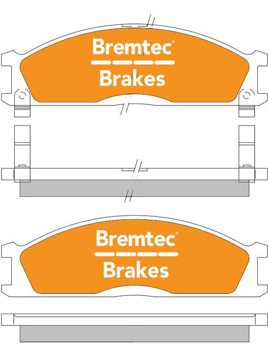 Bremtec Endure 4WD Brake Pad BT051E Brake Pads Bremtec - Micks Gone Bush