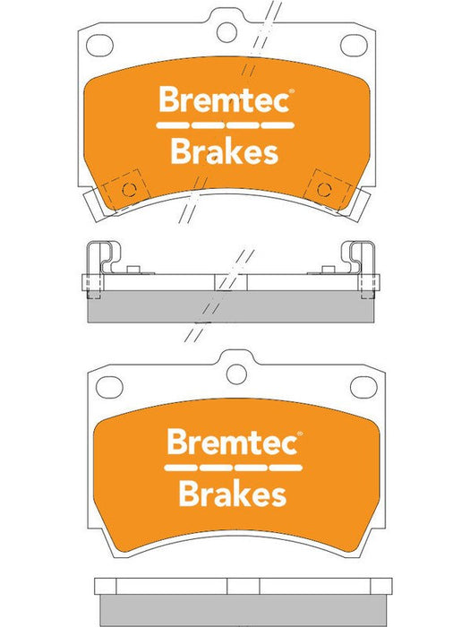 Bremtec Ultra Ceramic Brake Pad BT055ULT Bremtec - Micks Gone Bush