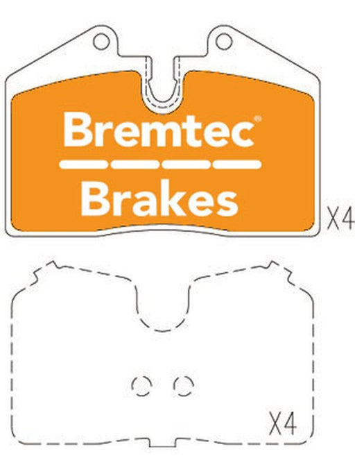 Bremtec Endure 4WD Brake Pad BT1007E Brake Pads Bremtec - Micks Gone Bush