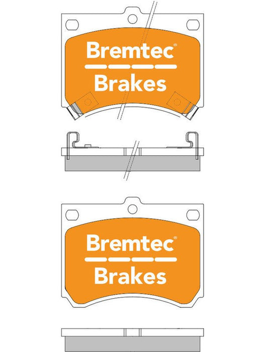 Bremtec Trade Line Brake Pad BT107TS Brake Pads Bremtec - Micks Gone Bush