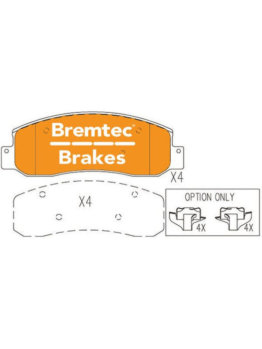 Bremtec Pro-Series Brake Pad BT11030PRO Brake Pads Bremtec - Micks Gone Bush
