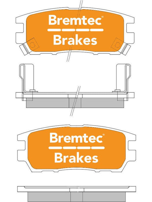 Bremtec Endure 4WD Brake Pad BT122E Brake Pads Bremtec - Micks Gone Bush