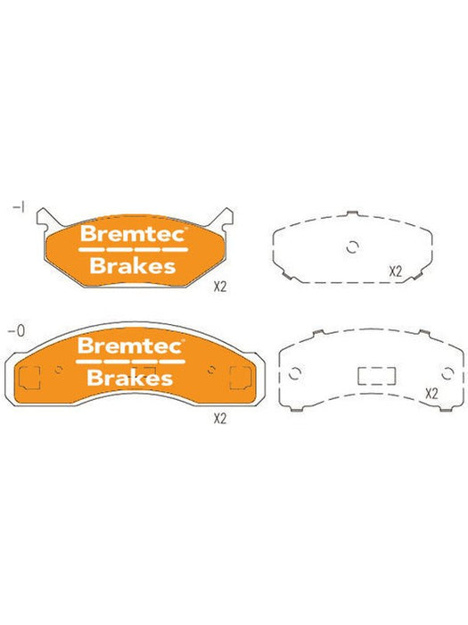 Bremtec Trade Line Brake Pad BT1256TS Brake Pads Bremtec - Micks Gone Bush