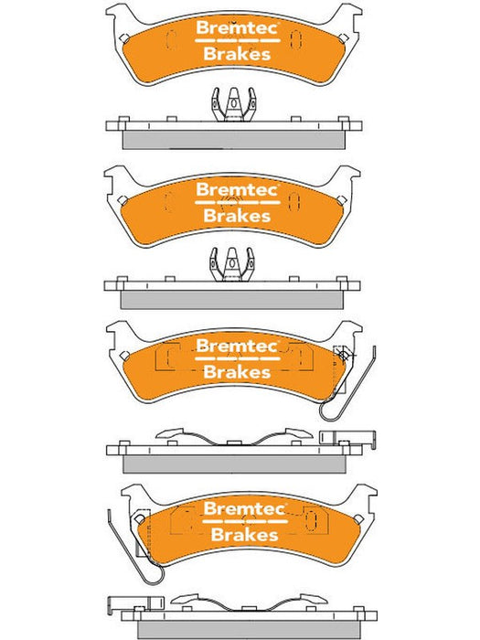 Bremtec Endure 4WD Brake Pad BT1263E Brake Pads Bremtec - Micks Gone Bush