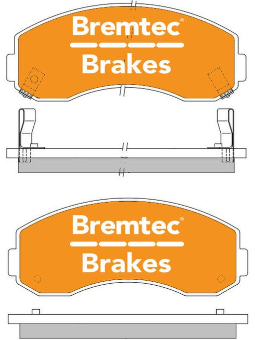 Bremtec Endure 4WD Brake Pad BT1285E Brake Pads Bremtec - Micks Gone Bush
